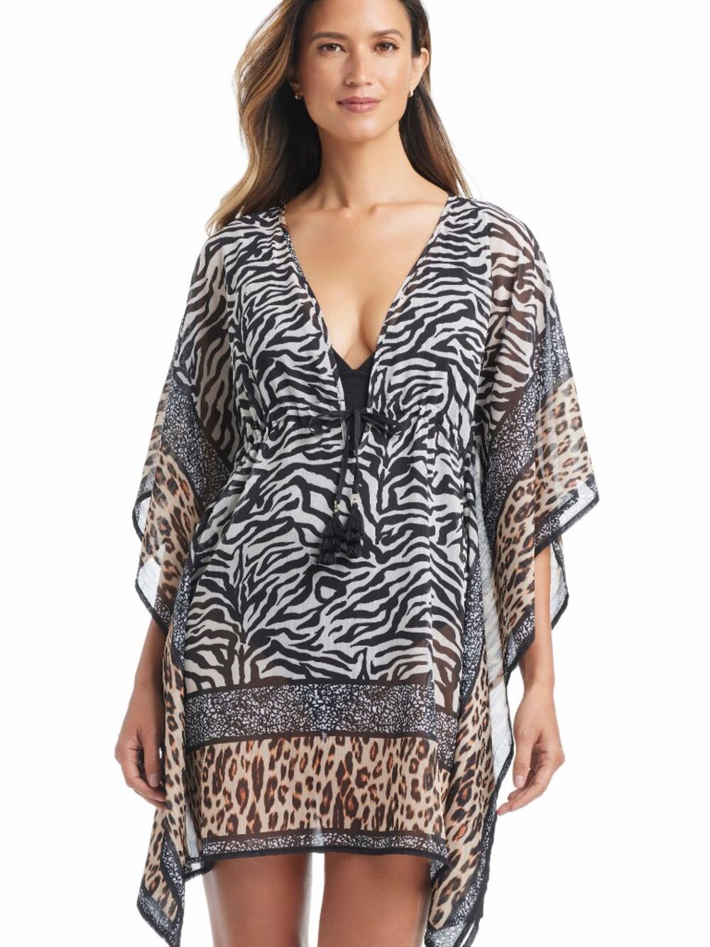 Bleu by Rod Beattie 60% off! Caftan Swim Cover Up Animal Print NWT Size M